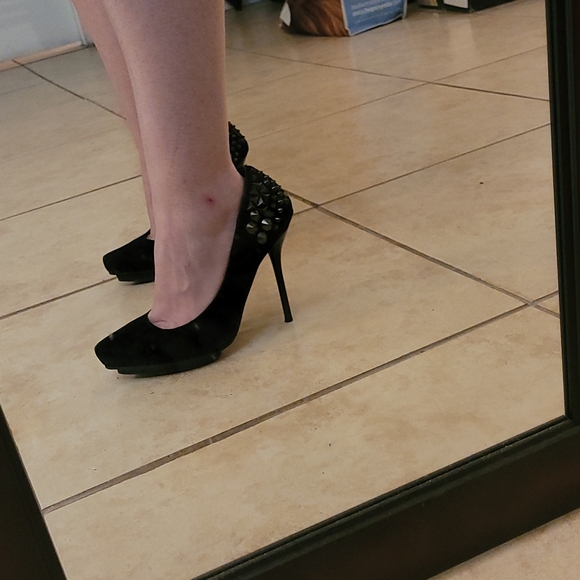 Anne Michelle black heels with studs Size 6 - Picture 15 of 17